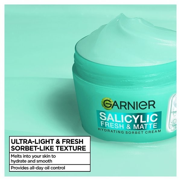 Garnier Salicylic Fresh & Matte Hydrating Sorbet Cream for Oily Skin
