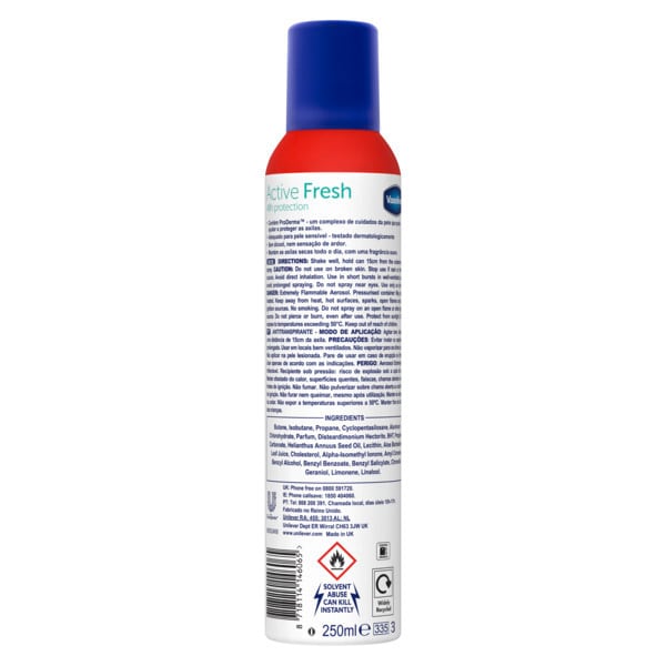 Vaseline active fresh Aerosol Anti-Perspirant Deodorant 250