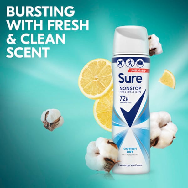 Sure Compressed Anti-Perspirant Aerosol Cotton Dry 75ml