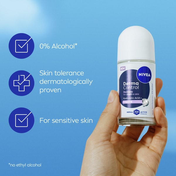 Nivea Derma Restore Sensitive 72H Deodorant Roll On 50Ml