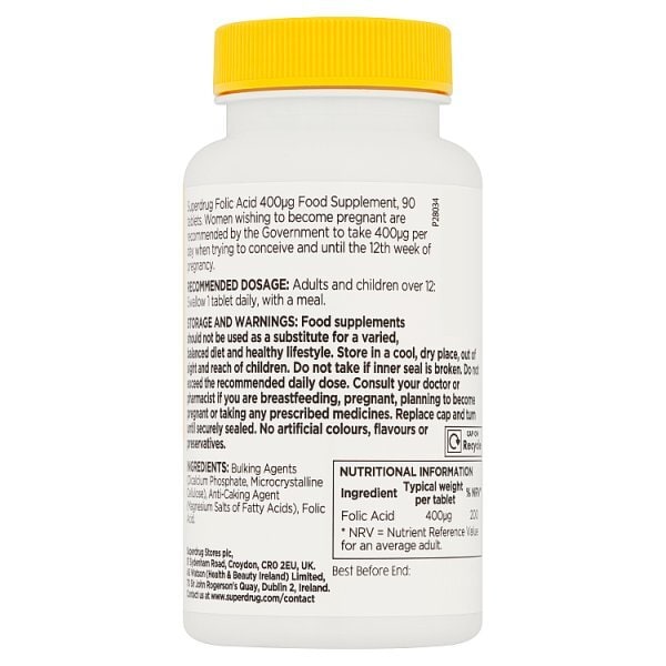 Superdrug Folic Acid 90s