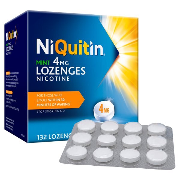 NiQuitin Mint 4mg Lozenges, 132 Lozenges- Quit Smoking Aid