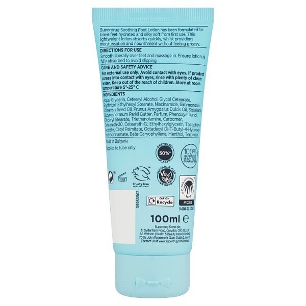 Superdrug Soothing Foot Lotion 100ml