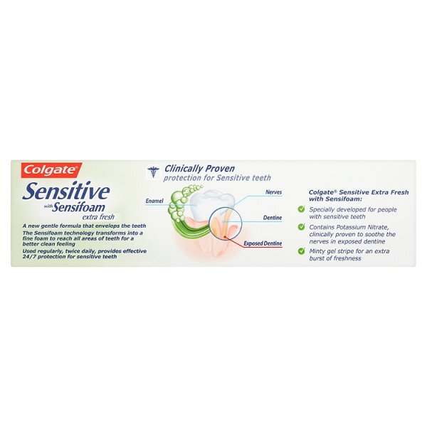 Colgate Sensitive Extra Fresh with Sensifoam Toothpaste 75ml