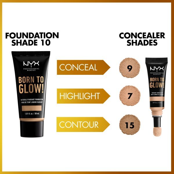 NYX Professional Makeup Born To Glow Radiant Foundation Buff