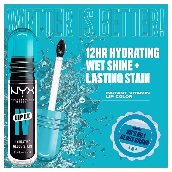 NYX Lip IV Hydrating Gloss Stain Lip Gloss Grape Gushin 5ml