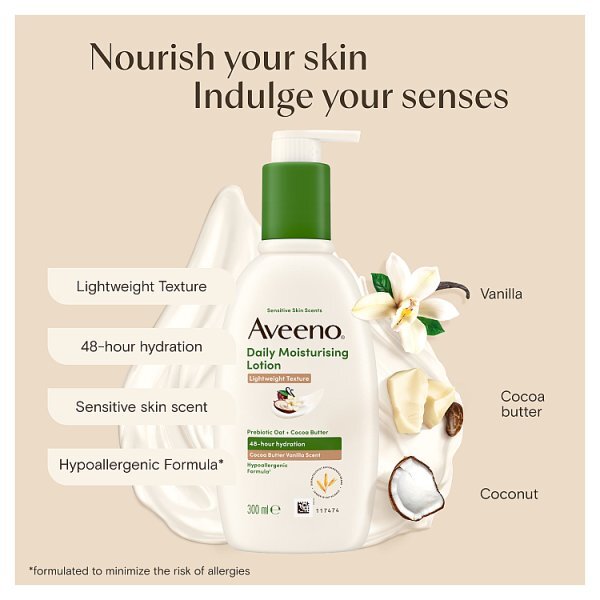 AVEENO Daily Moisturising Lotion Comforting Cocoa Vanilla 300ml
