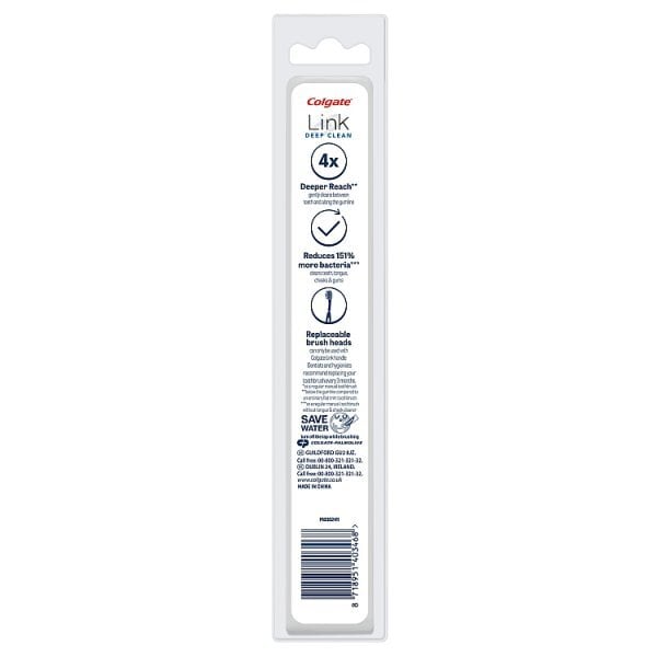 Colgate Link Deep Clean Manual Toothbrush Refill Heads X 2