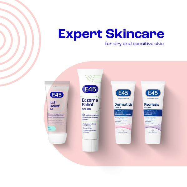 E45 Eczema Relief Emollient Cream To Repair & Soothe 60Ml