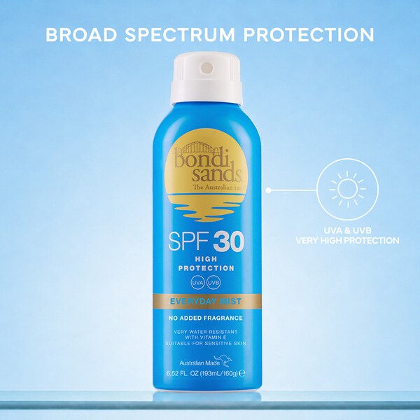 Bondi Sands Spf 30 Aerosol Mist Spray Frgrance Free 160G