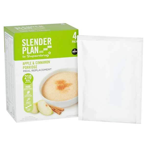 Superdrug Slenderplan Apple and Cinnamon Porridge 4 pack
