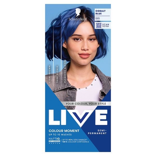 Schwarzkopf LIVE 095 Cobalt Blue Semi-Permanent Hair Dye
