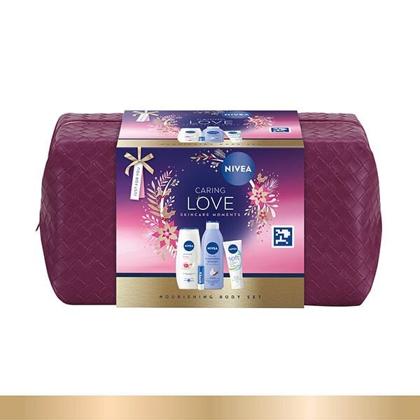 Nivea Caring Love Pamper Wash Bag Christmas Gift Set