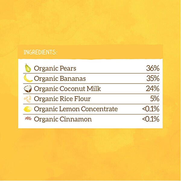 DNR Piccolo Organic Pear, Banana, Coconut & Baby Rice 4m+
