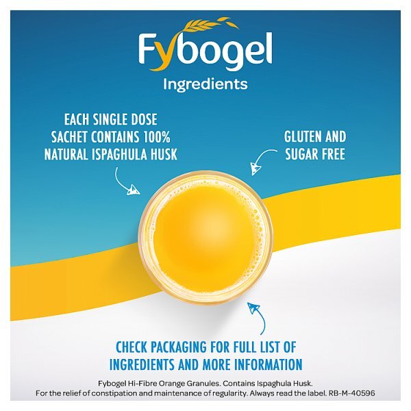 Fybogel Hi Fibre Orange Constipation Relief 10 Sachets