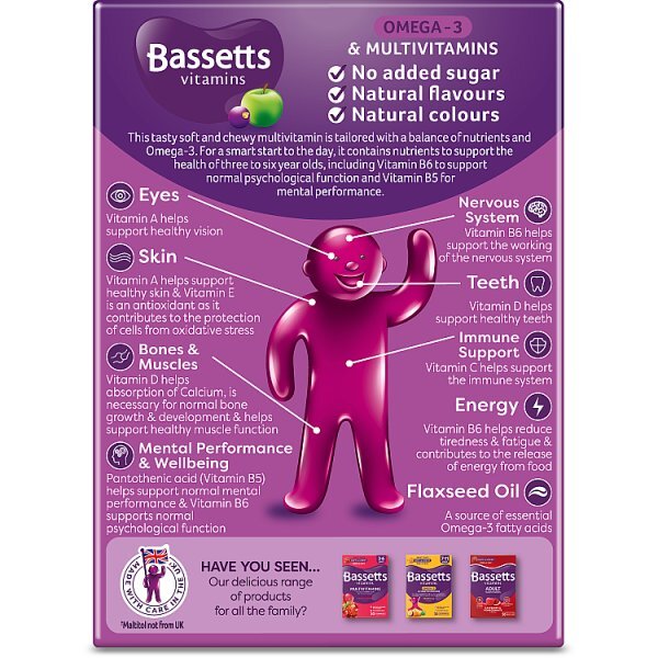 Bassetts Vitamins 3-6 Multivitamins + Omega 3 Pastilles 30s