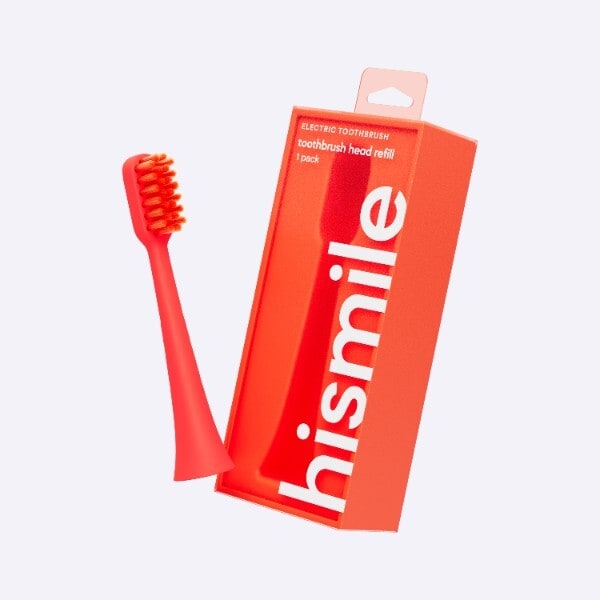 HiSmile Electric Toothbrush Head Refills - Bright Red (1Pk)