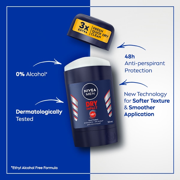 NIVEA MEN Dry Impact Anti-Perspirant Stick 50ml