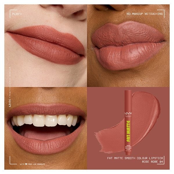 NYX Professional Makeup Fat Matte Lipstick, Rose Robe