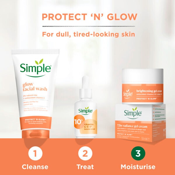 Simple Protect 'n' Glow Radiance Reset Face Moisturiser 50ml