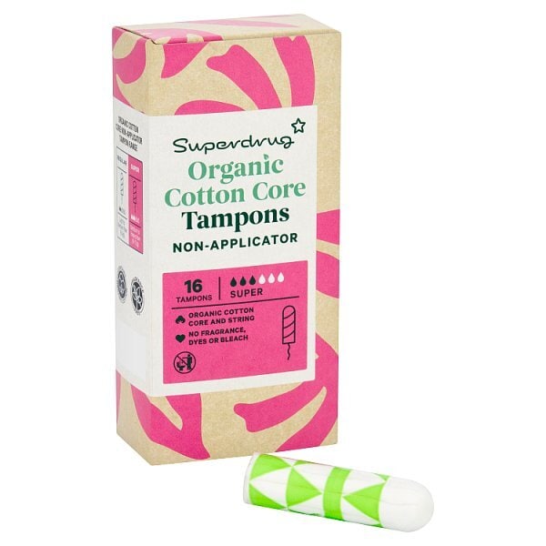 Superdrug Luna Super Non Applicator Tampons x16