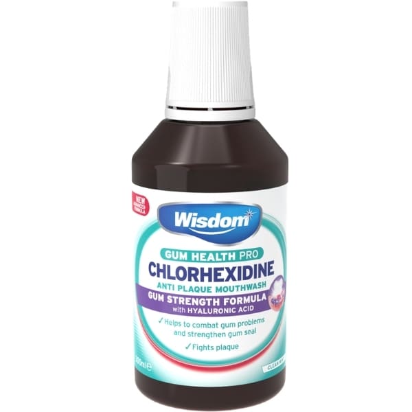 Wisdom Gum Health Chlorhexidine Mouthwash Alcohol Mint 300Ml