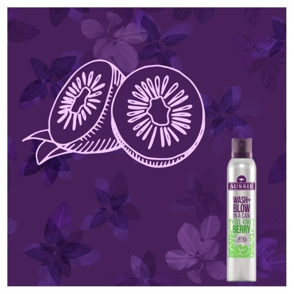 Aussie Wash + Blow Kool Kiwi Berry Dry Shampoo 180ml