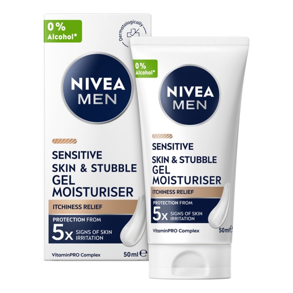 Nivea Men Sensitive Skin & Stubble Gel Moisturiser 50Ml