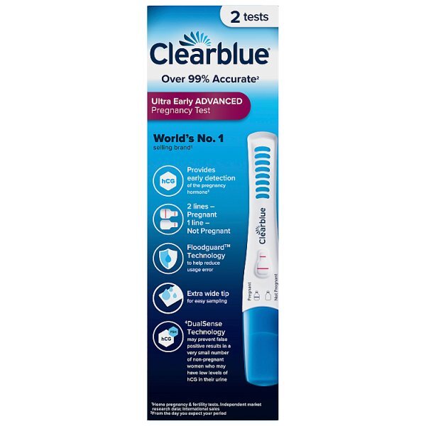 Clearblue Visual Early Advanced Stick Pregnancy 2Ct Csx30