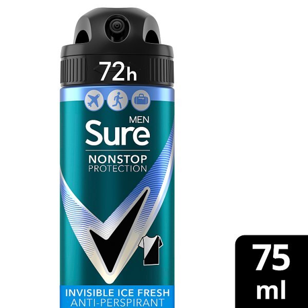 Sure Men Nonstop Invisible Ice Fresh Anti-Perspirant Aerosol 75 ml