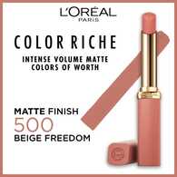 L'Oréal Paris Color Riche Volume Matte Lipstick 500 Beige Freedom