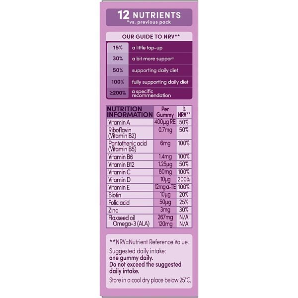 Bassetts Kids Multivitamins 3-6 Omega-3 Blackcurrant 30S