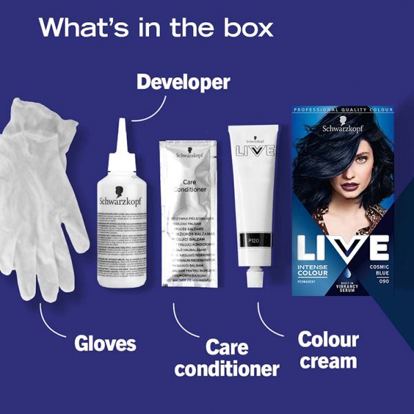 LIVE Intense Colour Permanent Black Hair Dye Cosmic Blue