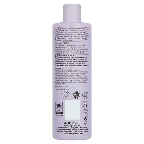 Superdrug Revive Purple Conditioner 400ml