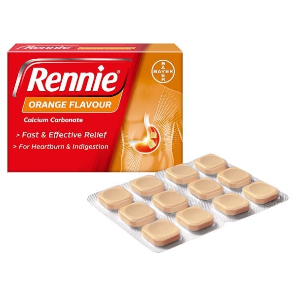 Rennie Orange Heartburn & Indigestion Relief 72 Tablets