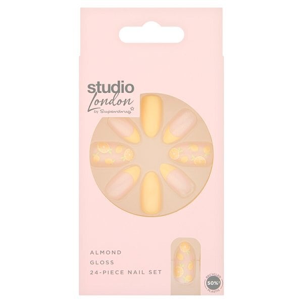 Studio London Lemon Almond Nails