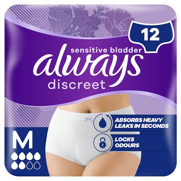 Always Discreet Underwear Incontinence Pants Normal M 12