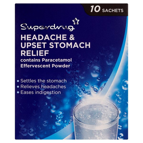 Superdrug Headache and Stomach Pain Relief X 10