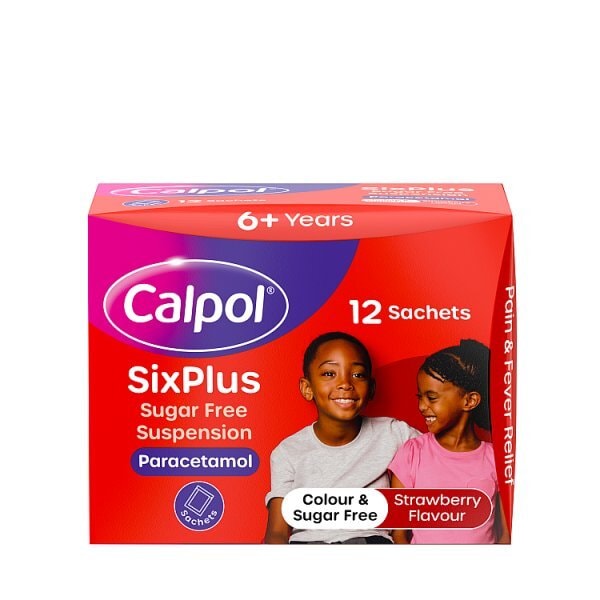 Calpol 6+ Years Sugar Free Suspension Sachets 12s