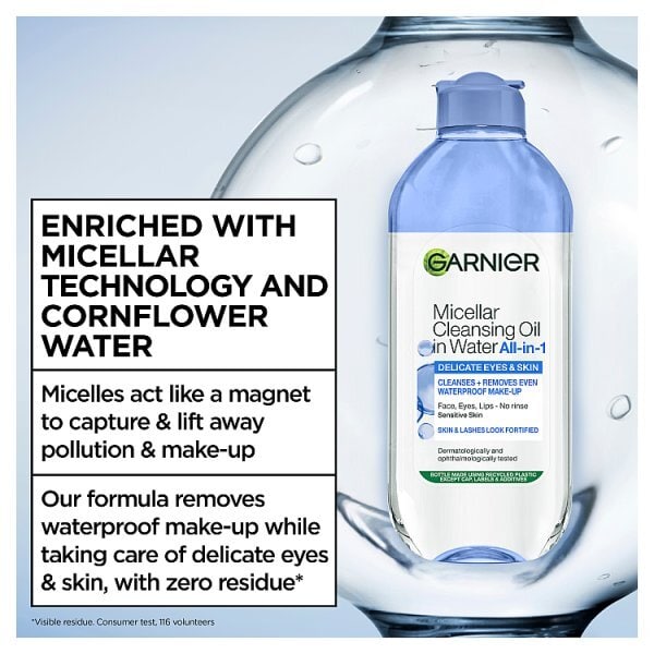 Garnier Micellar Bi-Phase Cleansing Water Delicate Skin & Eyes 400ml