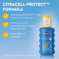 NIVEA SUN Suncream Spray Protect & Moisture SPF50+ 200ml