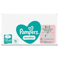 Pampers Sensitive Baby Wipes Plastic Free -12 Pack(624wipes)