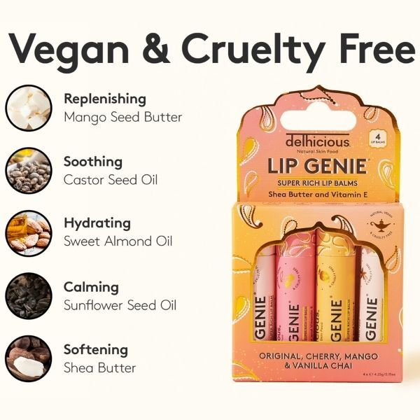 Delhicious Multipack x4 Lip Balms 4.25G