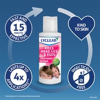 Lyclear Lotion Head Lice Treatment + Comb 100ml