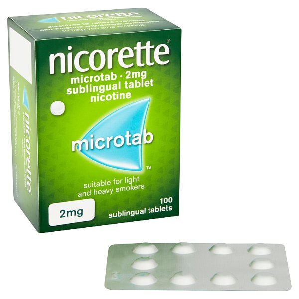 Nicorette® Microtab 2mg Nicotine 100 Tablets (Stop Smoking)