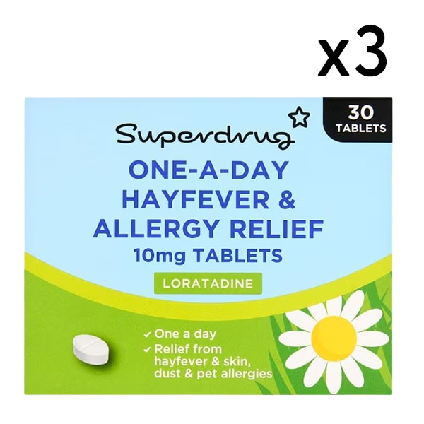Superdrug One A Day Hayfever Tablets 3 Month Supply Bundle