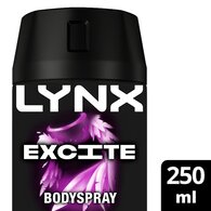 Lynx Deodorant Aerosol Bodyspray Xxl Excite 250ml