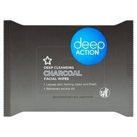 Superdrug Deep Action Limited Edition Charcoal Wipes 25