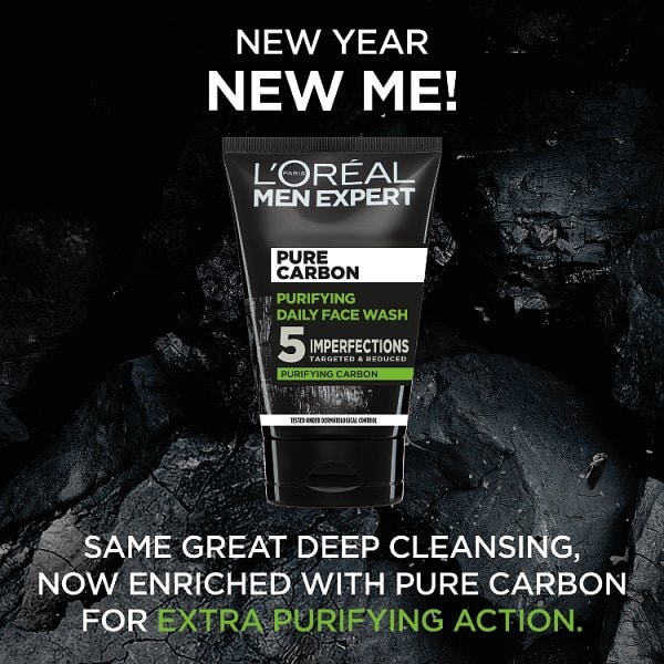 L'Oréal Men Expert Pure Charcoal Face Wash Cleanser 100ml