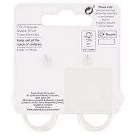 Superdrug Irregular Shape Silver Tone Earrings